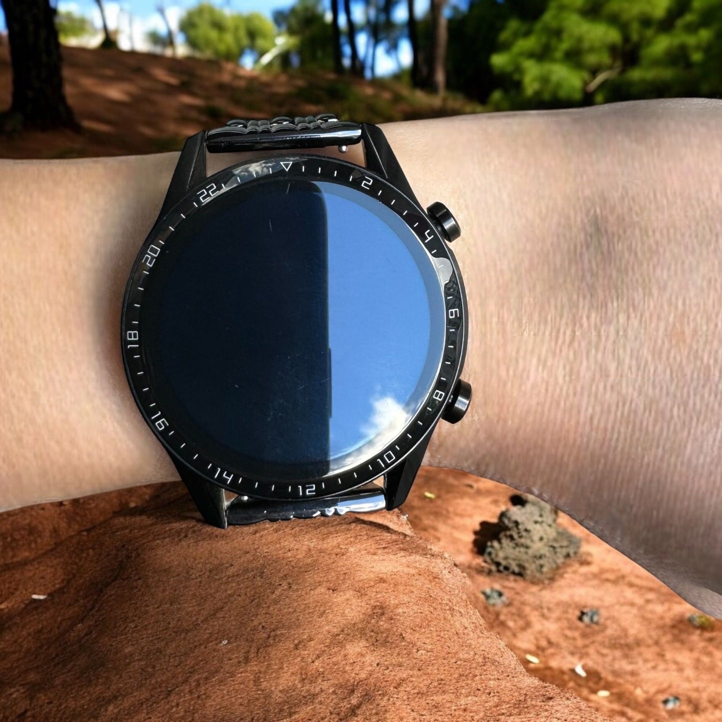 BAMBOO BLACK ÇELİK KAYIŞ (22mm Uyumlu)