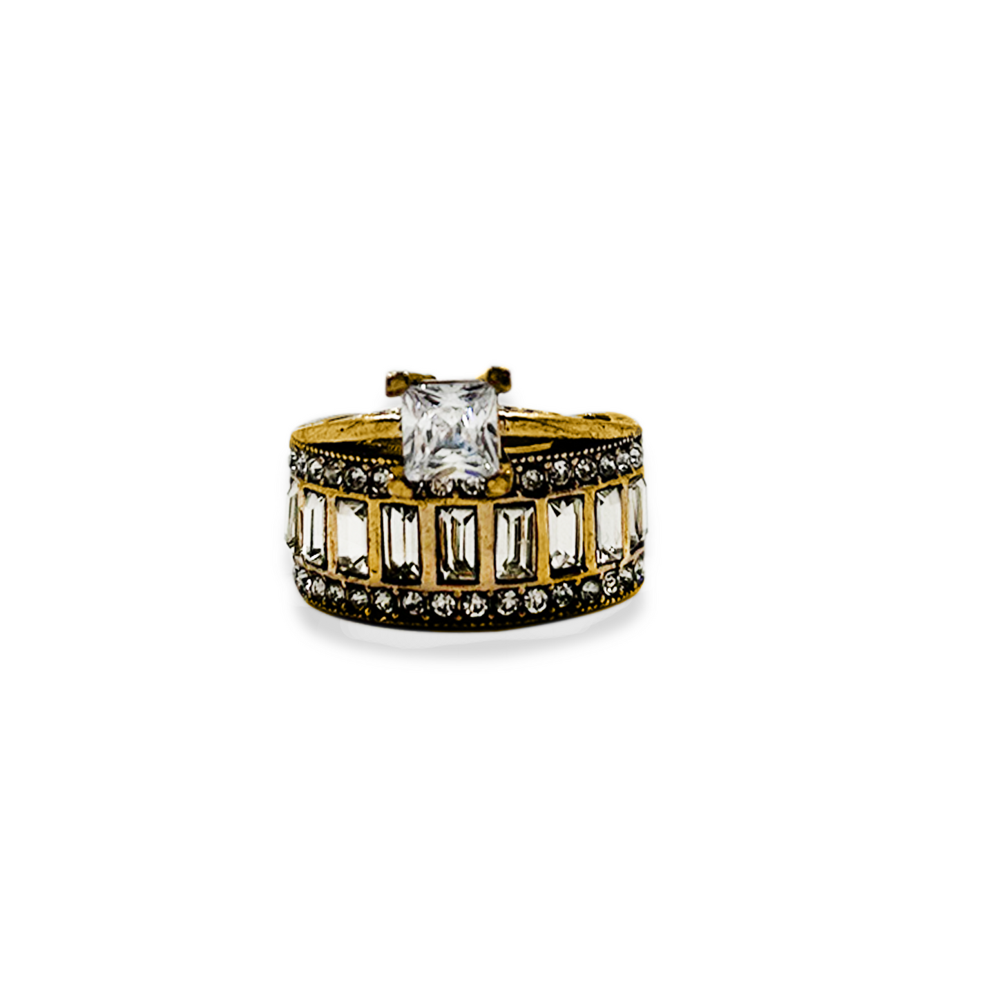 3 ROW SPARKLE RING