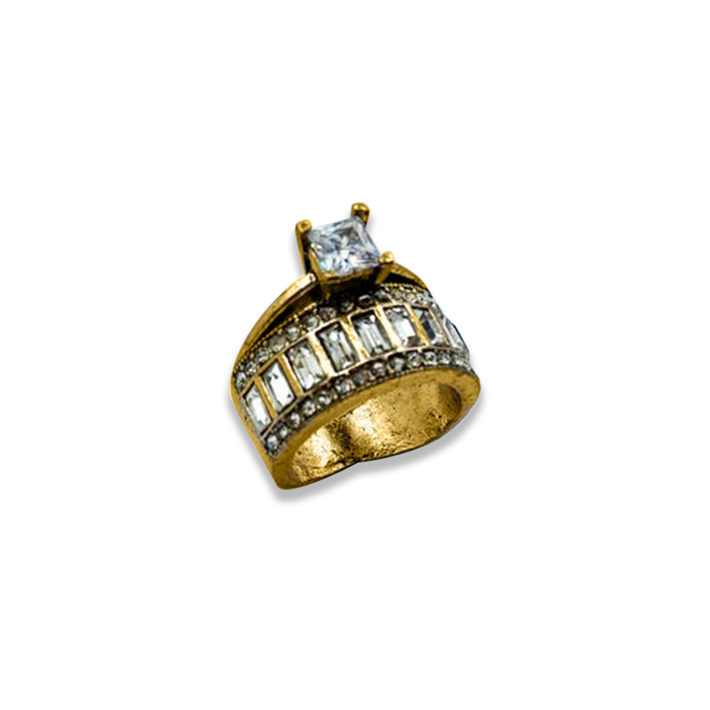 3 ROW SPARKLE RING