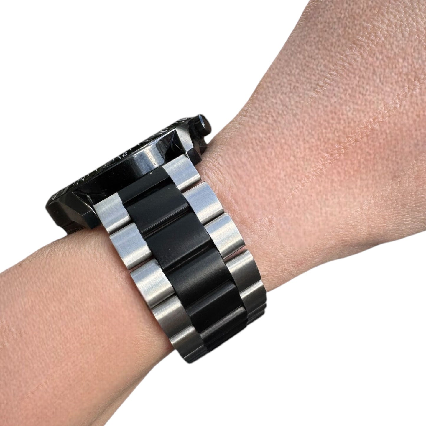 ZETA BLACK SILVER ÇELİK KAYIŞ (22mm Uyumlu)