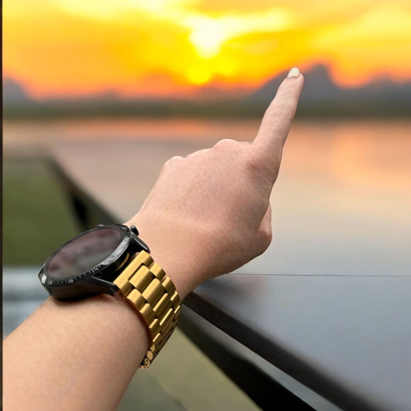 ZETA GOLD ÇELİK KAYIŞ (22mm Uyumlu)