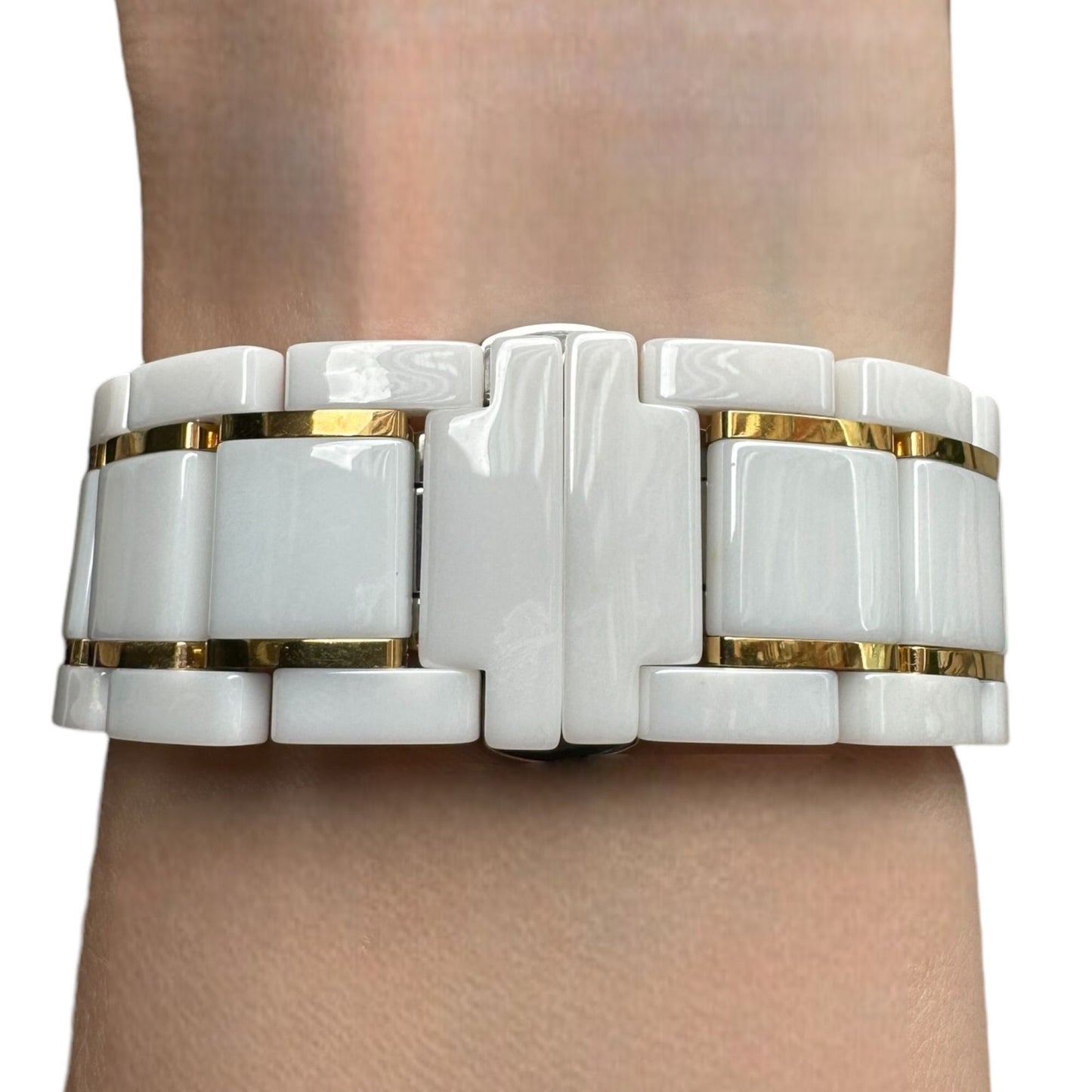 WHITE GOLD MICA ÇELİK KAYIŞ (22mm Uyumlu)