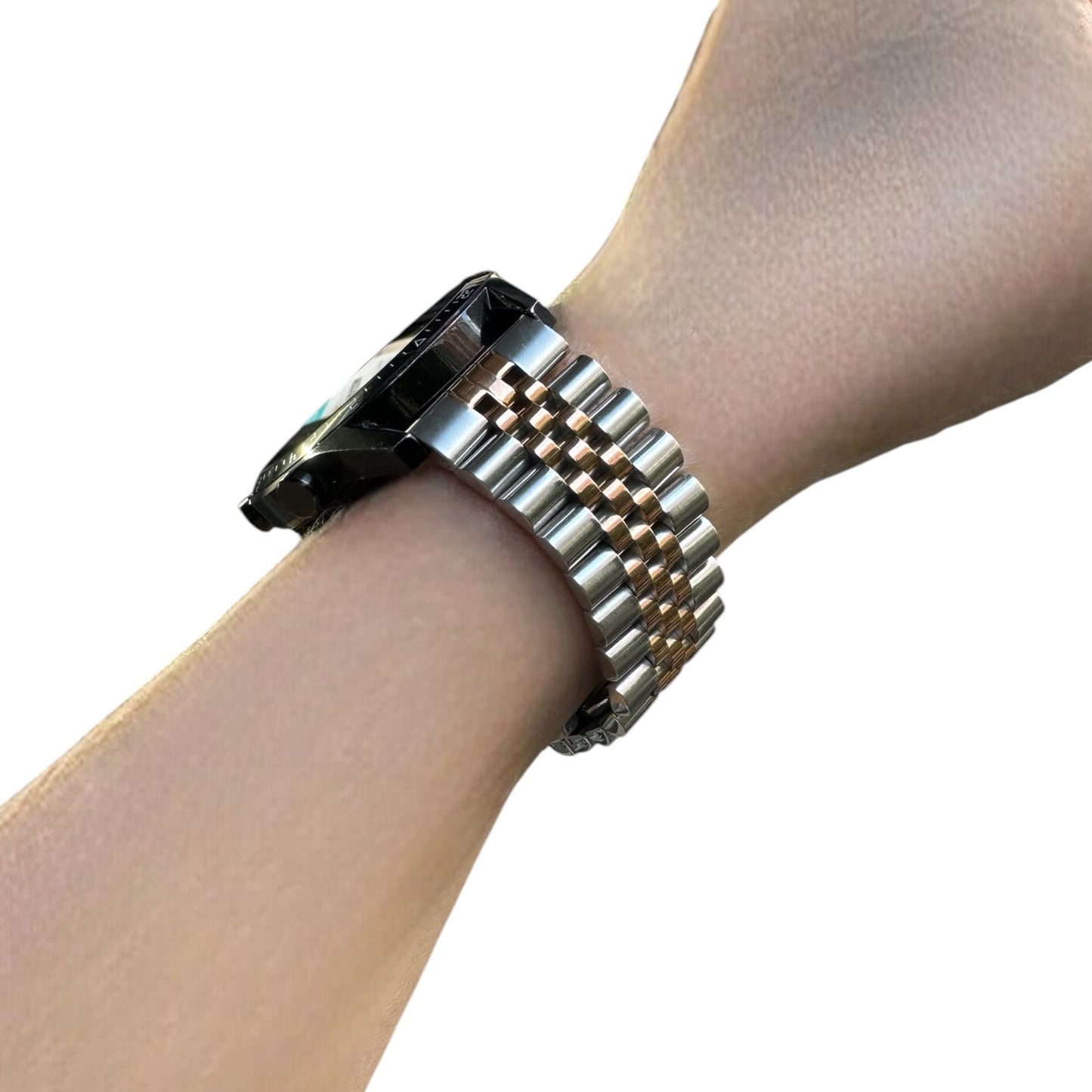 ROSE GOLD & SILVER STEEL ÇELİK KAYIŞ (22mm Uyumlu)