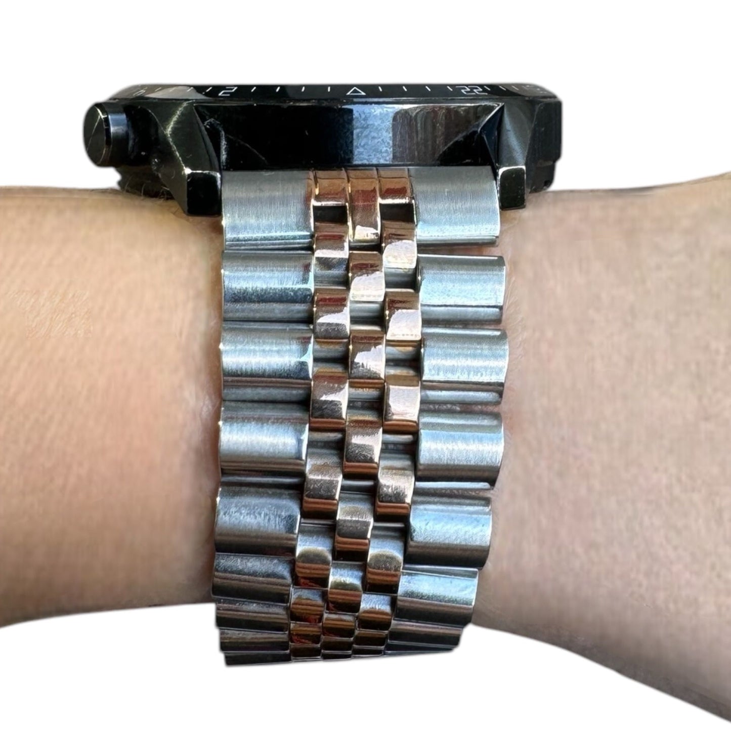 ROSE GOLD & SILVER STEEL ÇELİK KAYIŞ (22mm Uyumlu)