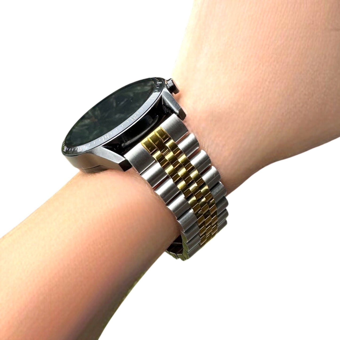 GOLD & SILVER STEEL ÇELİK KAYIŞ (22mm Uyumlu)