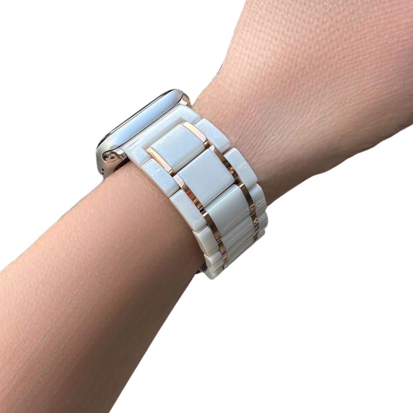 WHITE ROSE GOLD MICA ÇELİK KAYIŞ