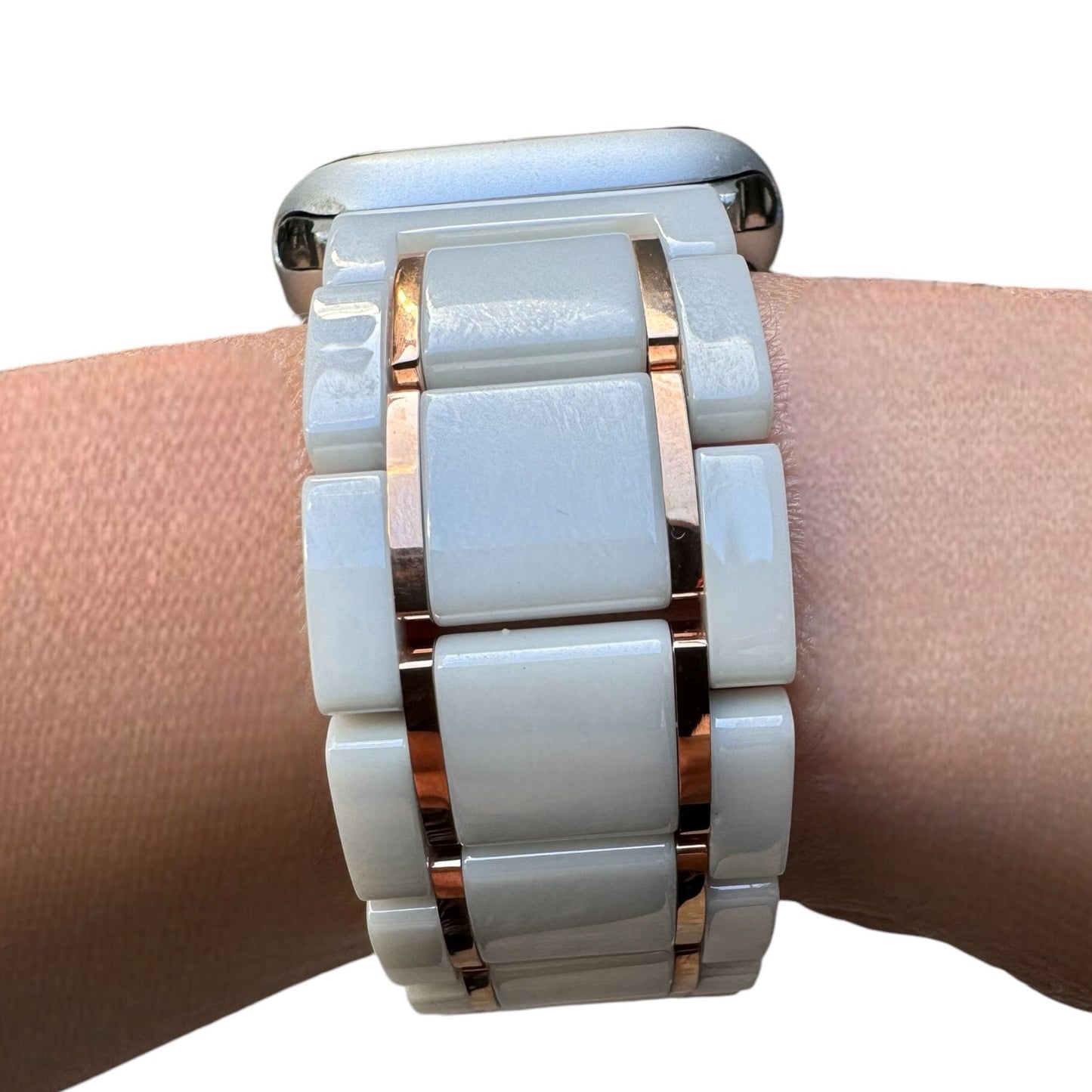 WHITE ROSE GOLD MICA ÇELİK KAYIŞ