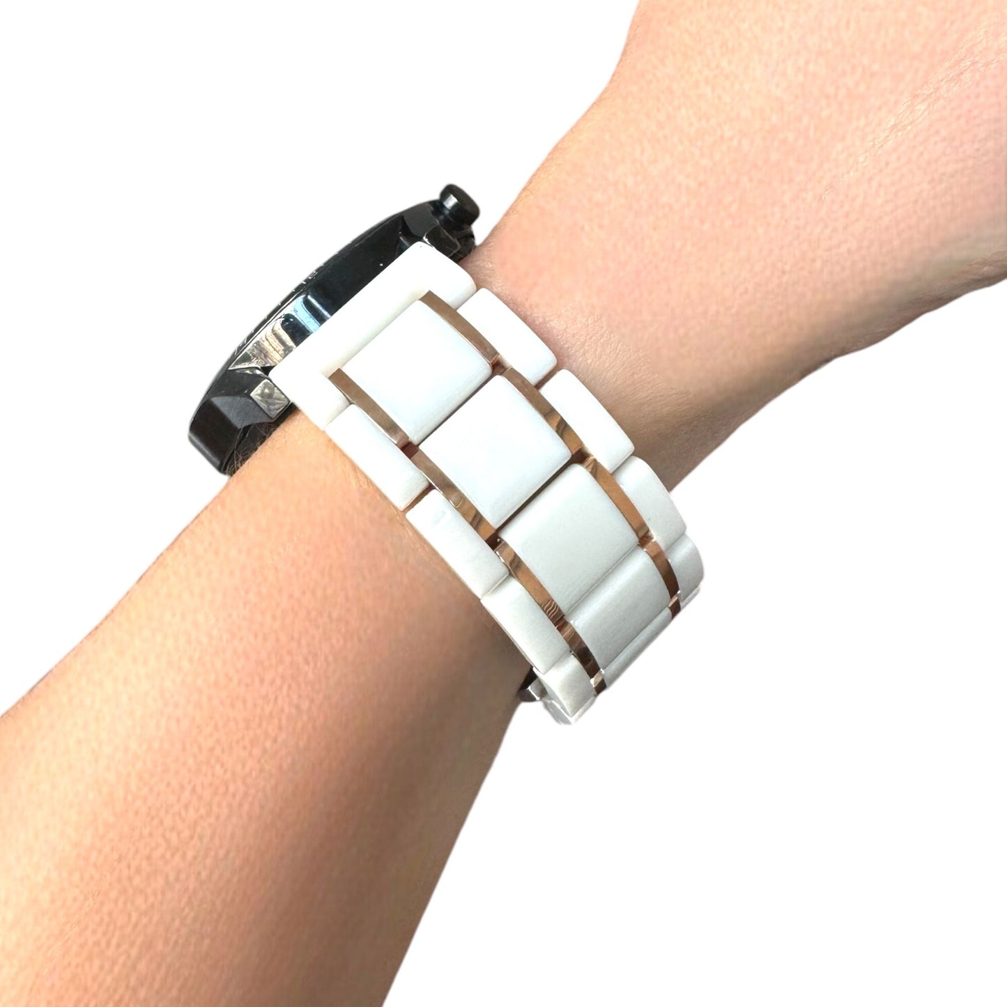 WHITE ROSE GOLD MICA ÇELİK KAYIŞ (22mm Uyumlu)