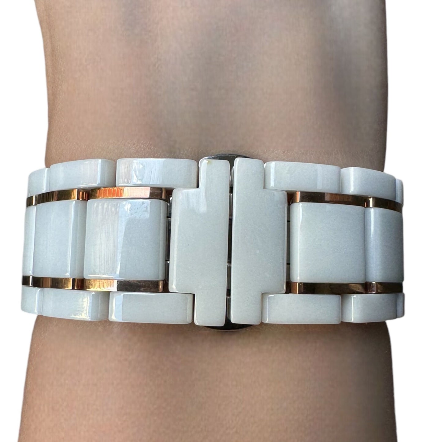 WHITE ROSE GOLD MICA ÇELİK KAYIŞ