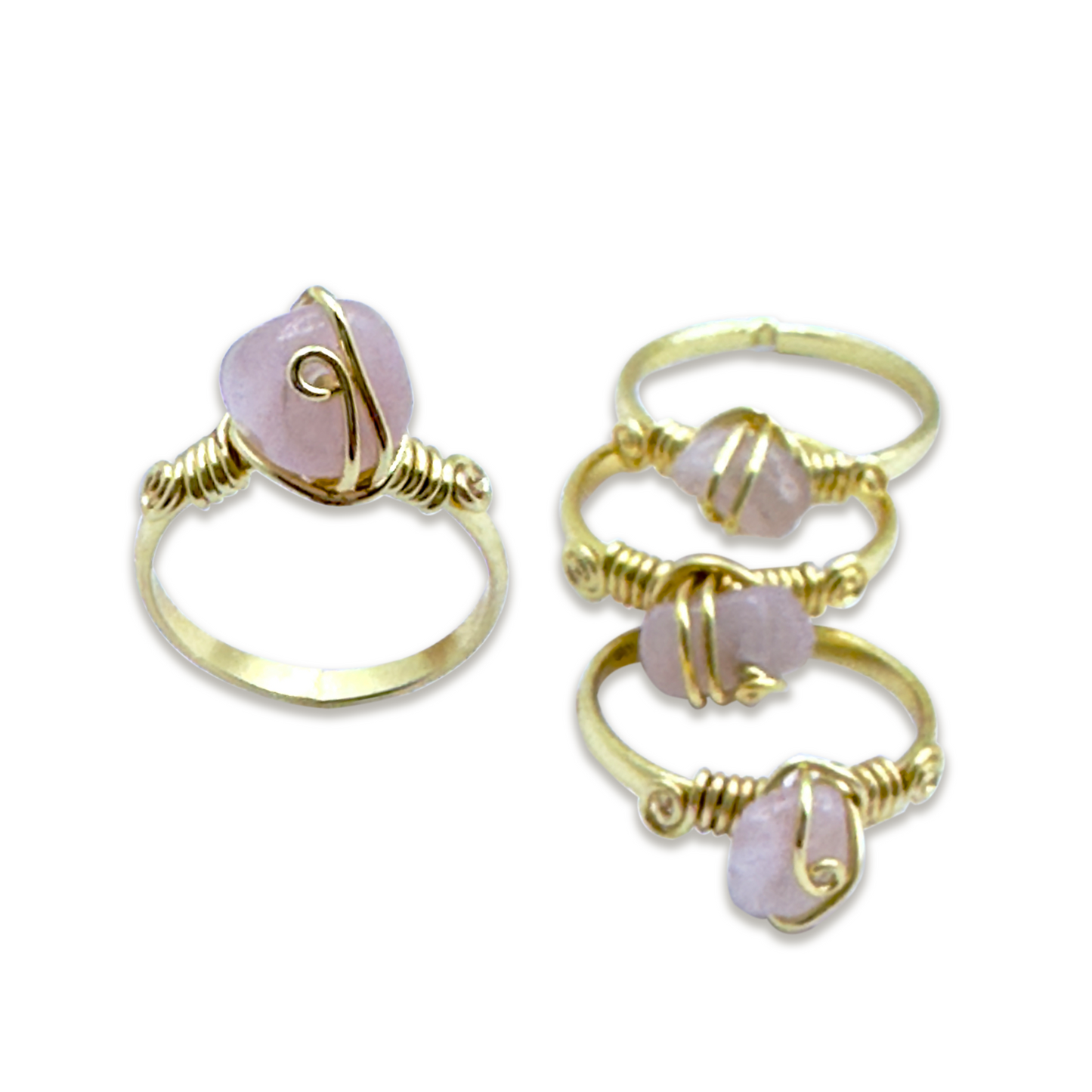 PINK QUARTZ RING (Pembe Kuvars)