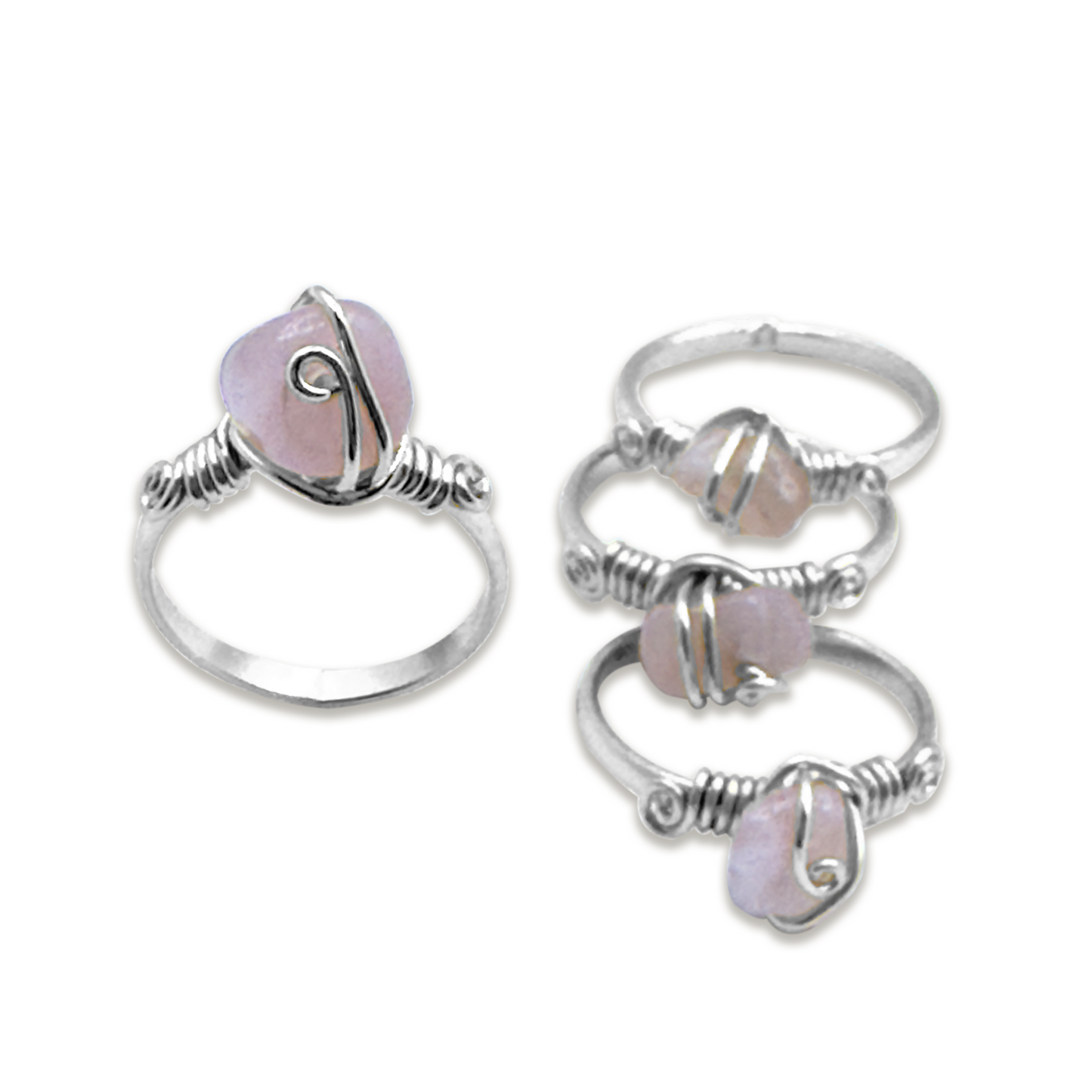 PINK QUARTZ RING (Pembe Kuvars)