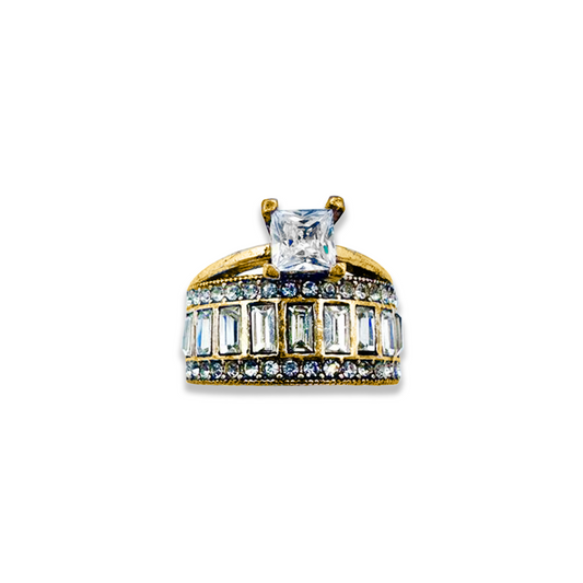 3 ROW SPARKLE RING