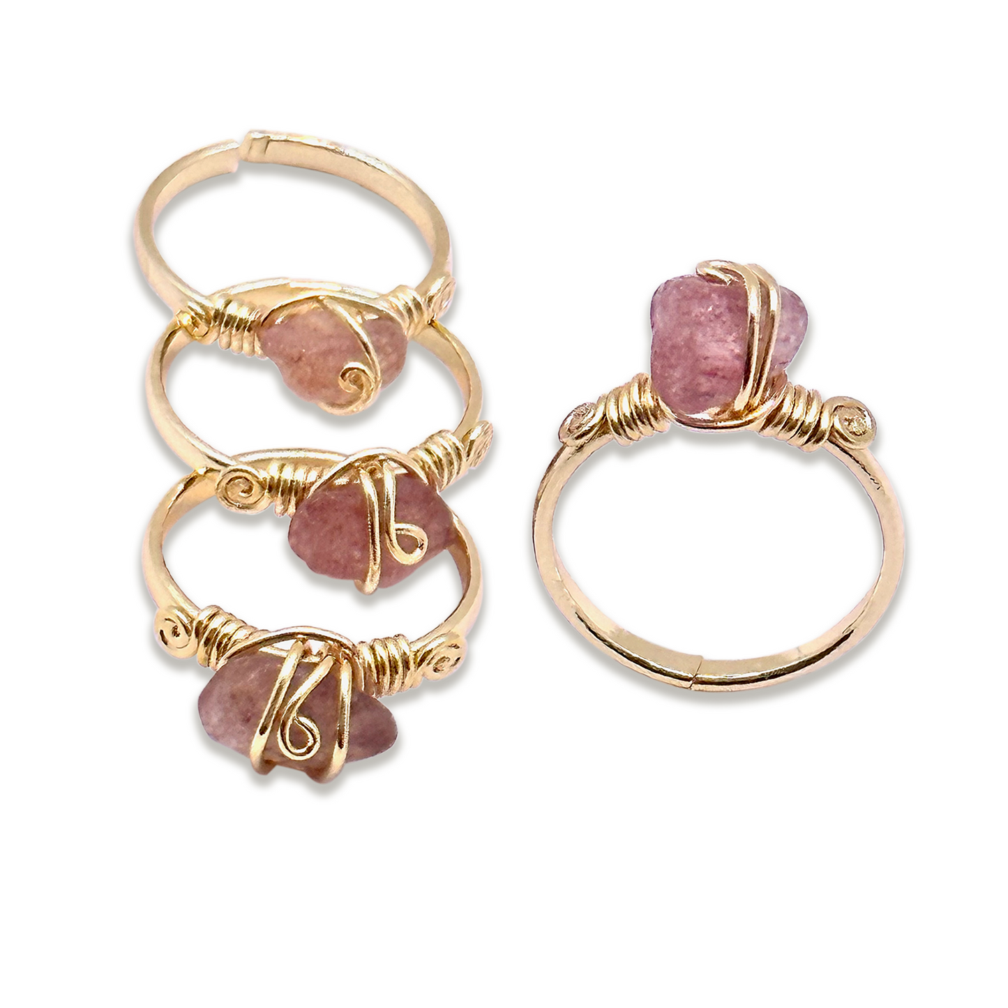 STRAWBERRY QUARTZ RING (Çilek Kuvars)