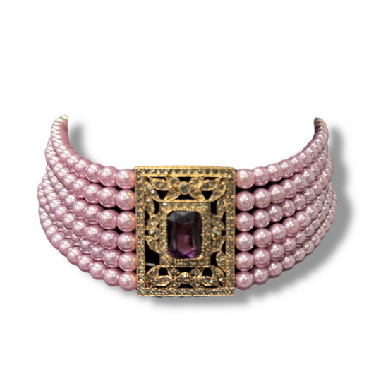 PURPLE RAIN PEARL CHOKER