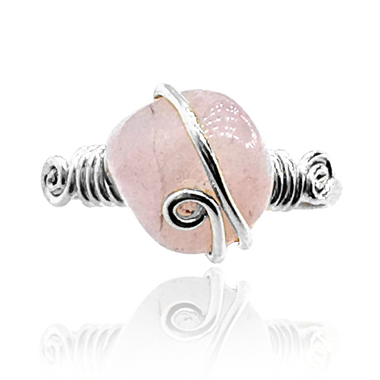 PINK QUARTZ RING (Pembe Kuvars)