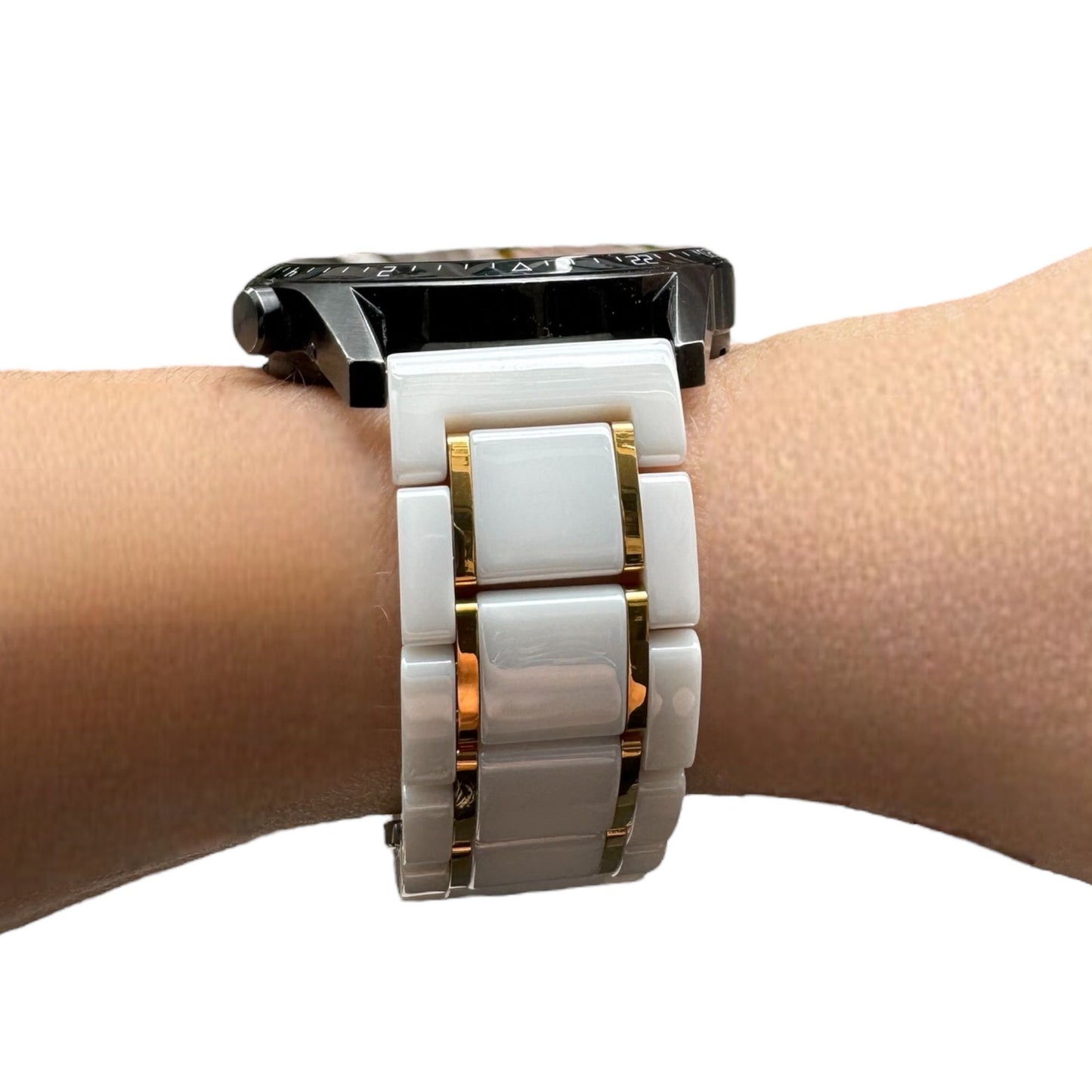 WHITE GOLD MICA ÇELİK KAYIŞ (22mm Uyumlu)