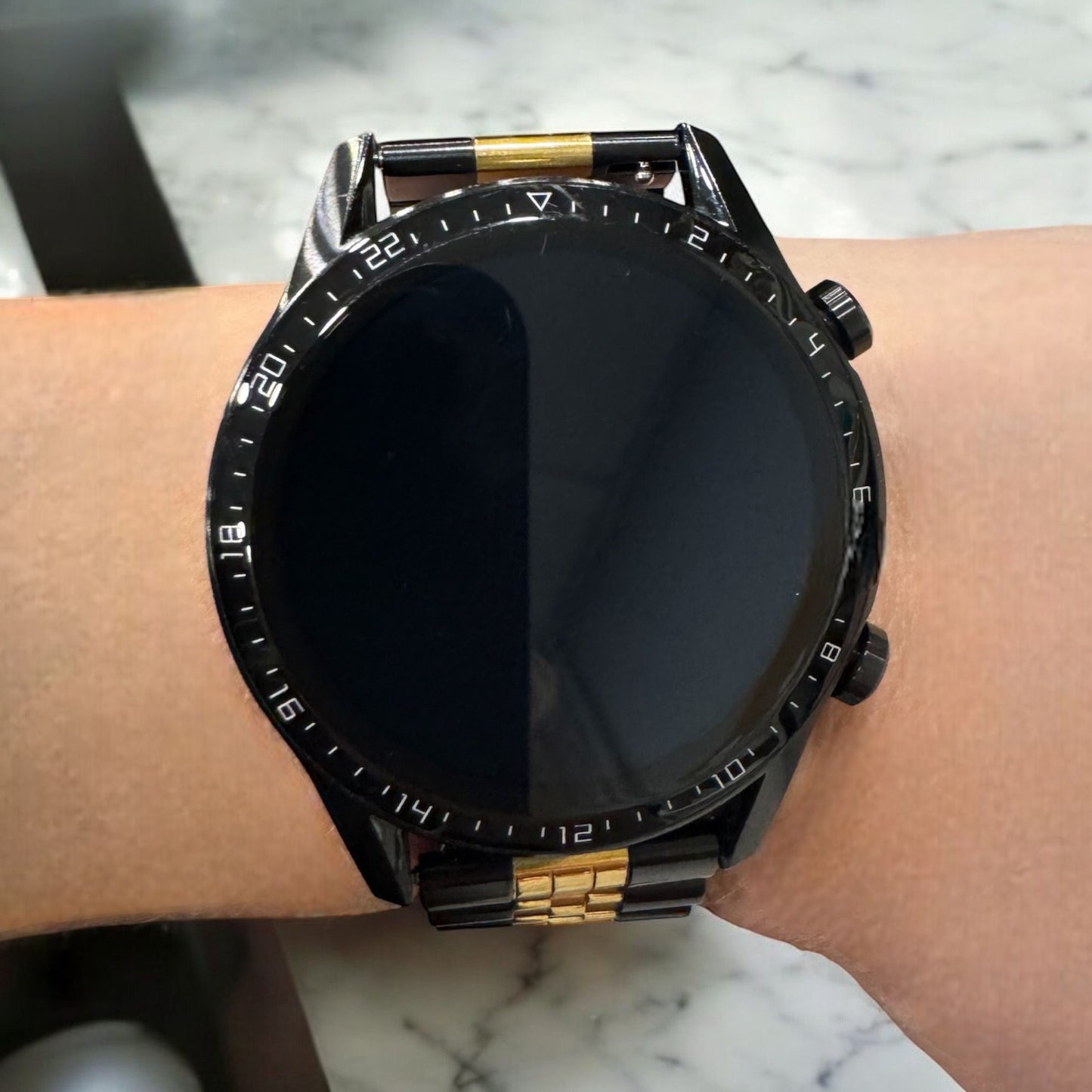 BLACK GOLD STEEL ÇELİK KAYIŞ (22mm Uyumlu)