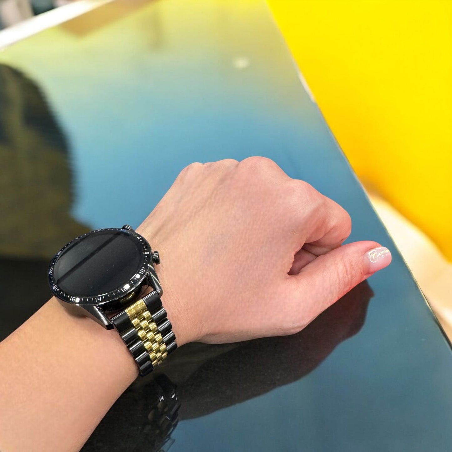 BLACK GOLD STEEL ÇELİK KAYIŞ (22mm Uyumlu)