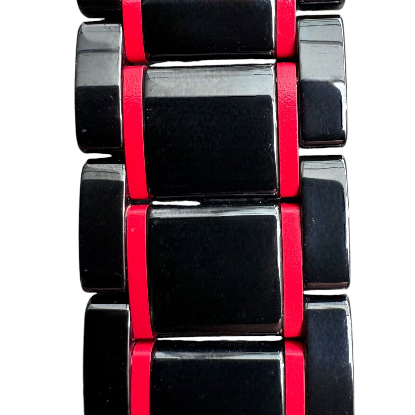 BLACK RED MICA ÇELİK KAYIŞ (22mm Uyumlu)